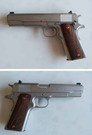 Vendo Remington R1 del 45 ACP
Guiada en F. Único propietario.
Perfecto estado, con marcas casi inapreciables.
Con 00