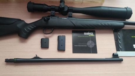Vendo Sako Quad Heavy Barrel como nuevo, la carabina está impecable con muy pocos tiros, se vende con 01