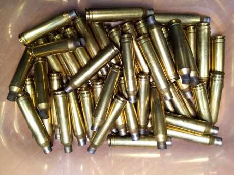 180 vainas del calibre 30.06. 165 Hornady, 10 Sellier Bellot y 5 Winchester. Todas de un único disparo. 01