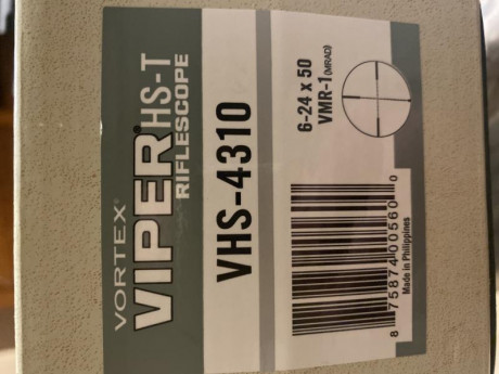 Vendo visor Vortex Viper HS-T 6-24x50, retícula VMR-1 (MRDA)con montura vortex CM-202=90€, tapas también 00