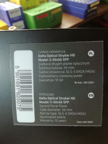 Pongo en venta un visor Delta Striker HD 5-50x56 tubo de 34. 11