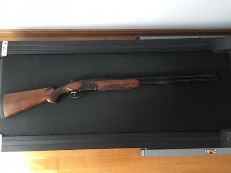 Hola
Vendo escopeta superpuesta Laurona del 12. 
Doble gatillo.
La compré de segunda mano y la utilicé 01