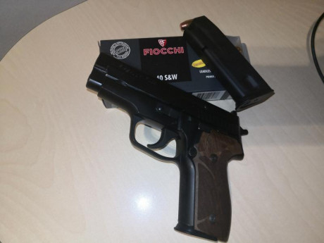 Vendo o cambio Sig Sauer p229 calibre 40 guiada en F.
Está en buen estado , yo la tengo dos años y la 02