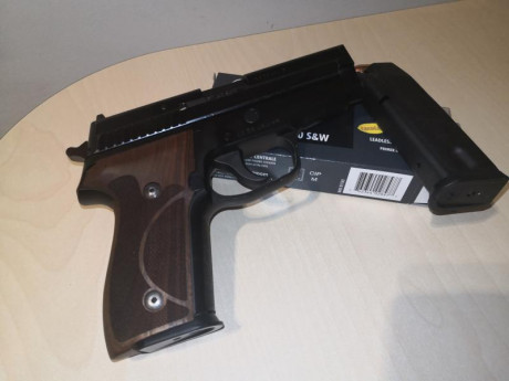 Vendo o cambio Sig Sauer p229 calibre 40 guiada en F.
Está en buen estado , yo la tengo dos años y la 01