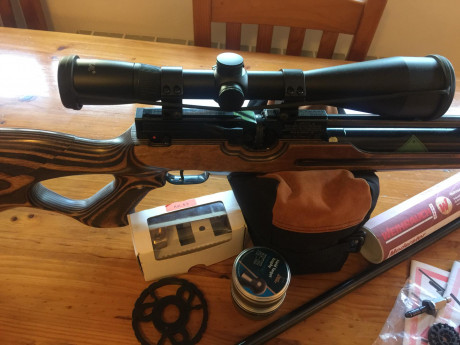 Carabina hw100 en perfecto estado, dos cañones uno corto y otro largo, silenciador weihrauch,visor Bsa 20