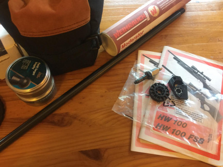 Carabina hw100 en perfecto estado, dos cañones uno corto y otro largo, silenciador weihrauch,visor Bsa 30