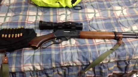 Vendo 2 rifles y una carabina
Marlin 444 con visor Nikko Stiirling Diamont 1-4x24 RI extension del marlilo,portafusil, 02