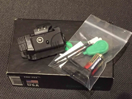 VENDIDO¡¡¡
Nuevo a estremar, módulo estadounidense, fabricado por Crimson Trace, para arma corta -se fija 00