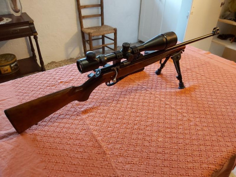 Hola. Por abandono de la afición, vendo esta preciosa carabina del calibre 22lr. 
Incluye visor  y bípode 02
