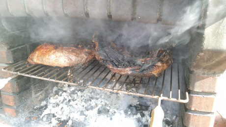 Hoy para comer acelgas hervidas y chuletón de vaca gallega vieja con seis semanas de maduración en cámara 131