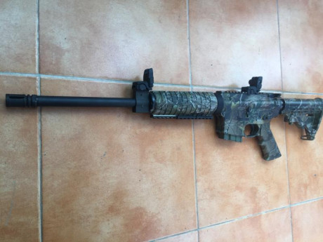 Vendo S&W  MP 15 en calibre 300 blackout color  Camo. Esta muy cuidado Y tira perfectamente.  Cargador 01