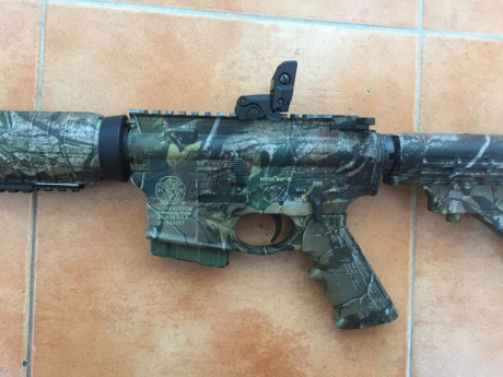 Vendo S&W  MP 15 en calibre 300 blackout color  Camo. Esta muy cuidado Y tira perfectamente.  Cargador 00