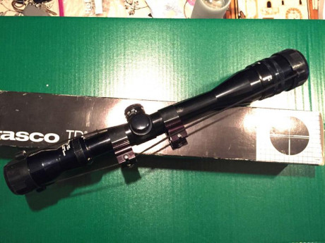 VENDIDO¡¡¡
Oferta, visor en estado impecable, muy poco uso. Tasco TR 6-24x40. Fabricado en Japón, retícula 02