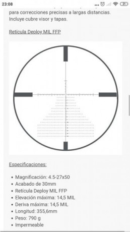 Hola de nuevo compañeros.

Elegir visor está resultando ser más complicado que elegir carabina  :mrgreen: 21