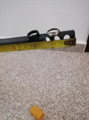 Freno de boca para rifle hasta 7mm. Rosca 5/8-24. De acero y con las arandelas de acople. Nuevo a estrenar. 00