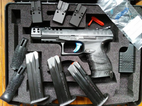 Vendo Walther Q5 Match, impecable, tiene poco más de 4 meses, único dueño, no tiene ni 500 disparos. Maletín 00