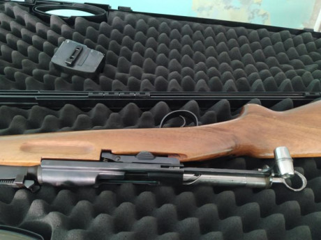 Vendo Fusil Schmidt K31 Suizo, Calibre 7,5x55, con cargador extraíble, Guiado en F, regalo Dies LEE sin 01