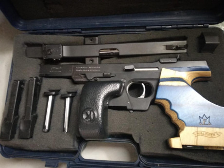 Mi amigo Miguel, por falta de tiempo para la afición, vende pistola Walther Gsp, con carro de 22 y carro 01