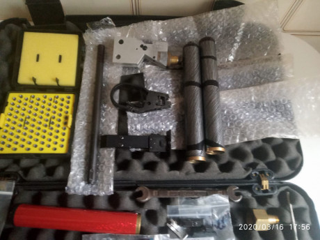 Walther CP3 en CO2 con los siguientes repuestos: Cañón, Mira y puntos, Cajón de mecanismos, Cassette de 00