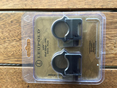 Vendo estas monturas Leupold modelo QRW nuevas para carril weaver/Picatinny y tubo de pulgada.
Su precio 00