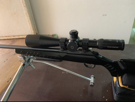 Hola,
llevo poco más de un mes tirando en Mini F-Class, a 100 y 50m, tengo una Anschutz 54, y necesito 72