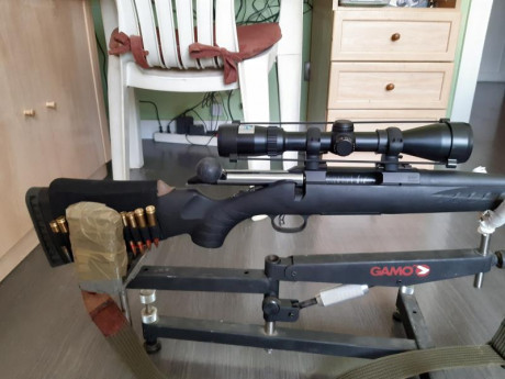 Hola cambio cerrojo Ruger American sintetico nuevo con visor Bushnell Elite 3200 3-10x50 gatillo al pelo 00