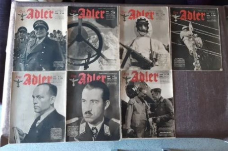 7 números, 6 en español y 1 en alemán. Números 1-4 de 1943, los demás son sueltos. 
Revistas propagandísticas 00