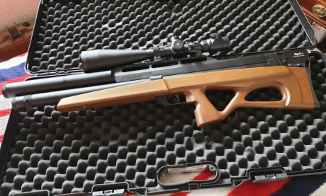 Edicion especial  en calibre 6.35, con anillas Sport mach y visor sightron 10-50x60 con punto luminoso.
2500€ 01