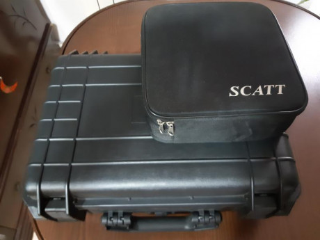 Vendo Pistola aire Steyr LP10 electronica, con dis botellas y accesorios en maletín estanco y Scatt USB 02
