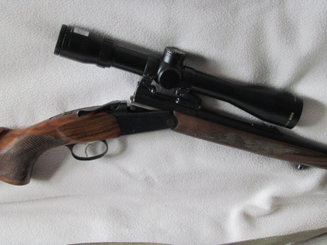 Vendo monotiro marca Brno Effect en calibre 7x57R, equipado con monturas appel y visor bushnell elite 01