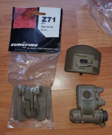 Linterna de casco Surefire HL-1. 3 led blancos, 2 led rojos. Con luz IFF inflarroja. Incluye adaptador 00