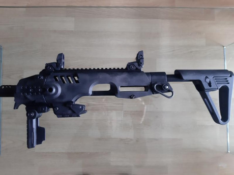 Kit tipo Roni, para transformar una pistola Glock 17/19 (CO2 ó airsoft) en subfusil, encaje perfecto, 02
