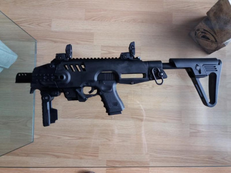 Kit tipo Roni, para transformar una pistola Glock 17/19 (CO2 ó airsoft) en subfusil, encaje perfecto, 00