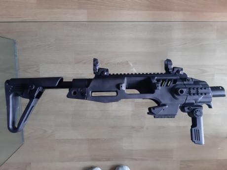 Kit tipo Roni, para transformar una pistola Glock 17/19 (CO2 ó airsoft) en subfusil, encaje perfecto, 11