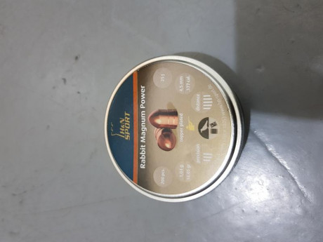 Hola compañeros,

Vendo esta lata prácticamente sin usar de Balines H&N Sport Rabbit Magnum Power 00