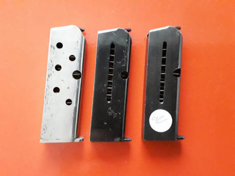 Cargadores para Star H, dos en 7,65 y uno en 9 corto.
40€ la pieza en 7,65  y 45€ el 9c. Mas envío 5€. 00
