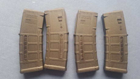 Hola,
 Vendo cargadores para plataforma AR, 223/222/300 Black out, marca Magpul, modelo Gen M3 con ventana, 01