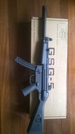 Se vende carabina GSG 5 del Cal.22 por falta de uso
Con dos cargadores, carril y en caja original.
Esta 02