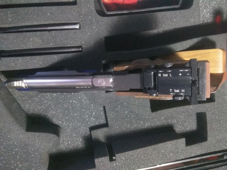 Pongo a la venta pistola Feinwerkbau AW93 .22 LR en perfecto estado, como nueva. Dos contrapesos, llaves, 22