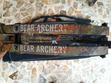 Vendo arco bear arena 34 totalmente regulable en apertura y potencia (hasta 60 libras).
Se vende listo 02