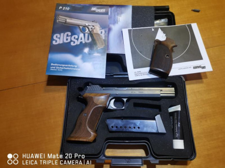 Hola
Pongo a la venta mi preciosa Sig en un estado impecaple

Es una P210 super target de 9mm parabelum, 00