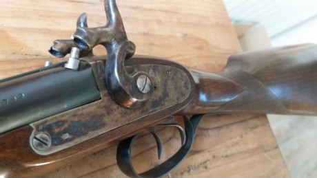 VENDIDA

escopeta paralela de perrillos avancarga marca A.M.R.  "Armas Aral"
Precio 425 eu 

Calibre 61