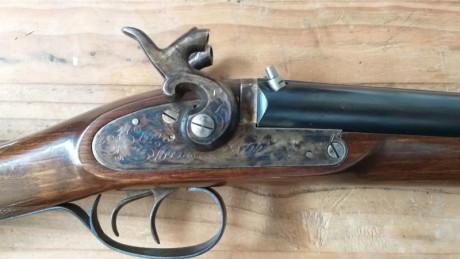VENDIDA

escopeta paralela de perrillos avancarga marca A.M.R.  "Armas Aral"
Precio 425 eu 

Calibre 60