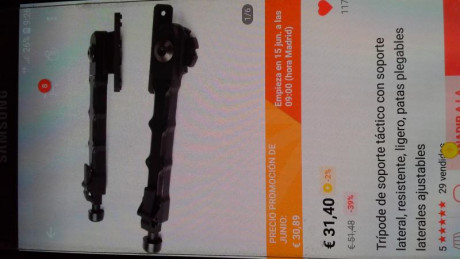 Hola de nuevo a todos.
Ando con la idea de instalar un Bipode a la Stinger Ares y no sé por qué modelo 20