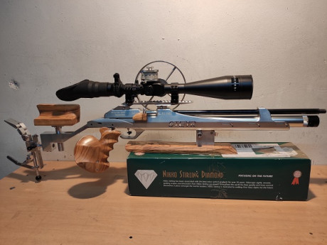 Por cambio de proyecto vendo mi Steyr LG 110 FT preparada a capricho para competir en serio en field target, 120