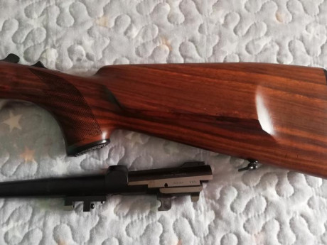 Vendo monotiro Merkel k1jagd calibre 243
Cañón adicional 7*65R
Monturas con anillas de pulgada, dos juegos 02
