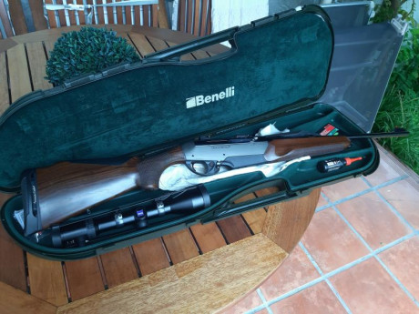 Benelli argo e pro.esta impoluto con visor zeiss varipoint 2.5x10x50 reticula 0.y monturas apell.conjunto 01