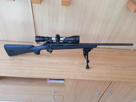 En venta rifle Mauser modelo M18 calibre 308.
Precio 400 € ,  visor y bipode de fotos no incluidos.

 00