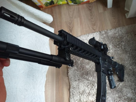 Se vende carabina en perfecto estado, incluye punto rojo Bushnell, bipode UTG, dos cargadores. Se entrega 10