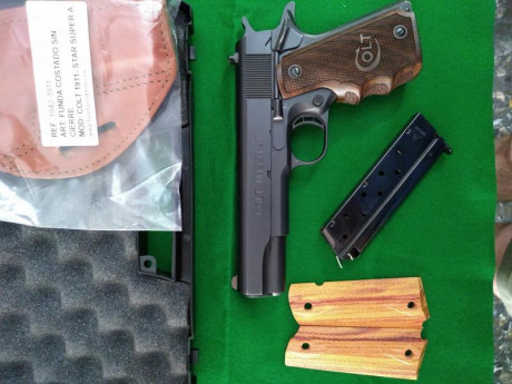 VENDIDA pistola Colt 1991 cal/ 9 mm. Su estado es excelente, disparador afinado y seguro de empuñadura 02